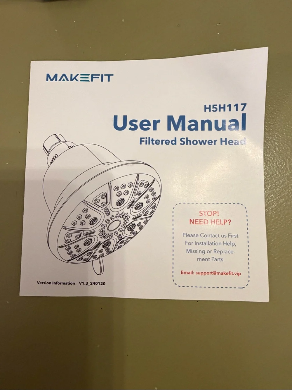 High-Pressure Filtered Shower Head with Activated Carbon – Brushed Nickel Finish